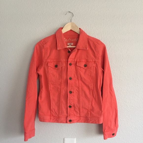 madewell pink denim jacket